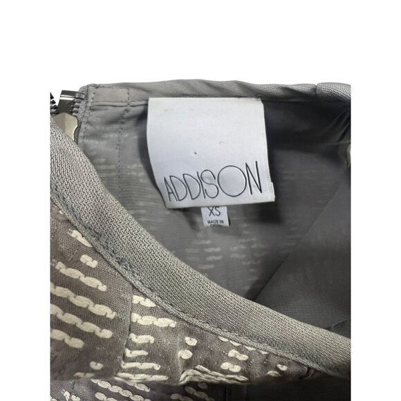 Addison Women's Light Grey & White Short Dress - Picture 3 of 5